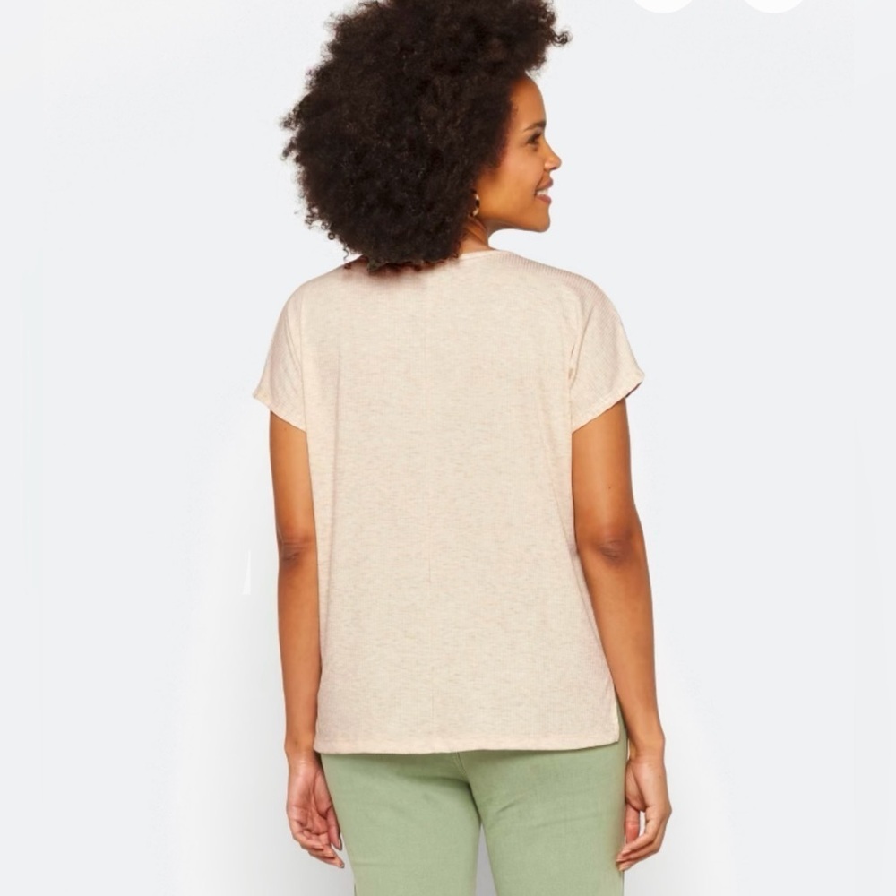 Pink Clover Bronte Henley Knit Tee- NWOT - Picture 3 of 6